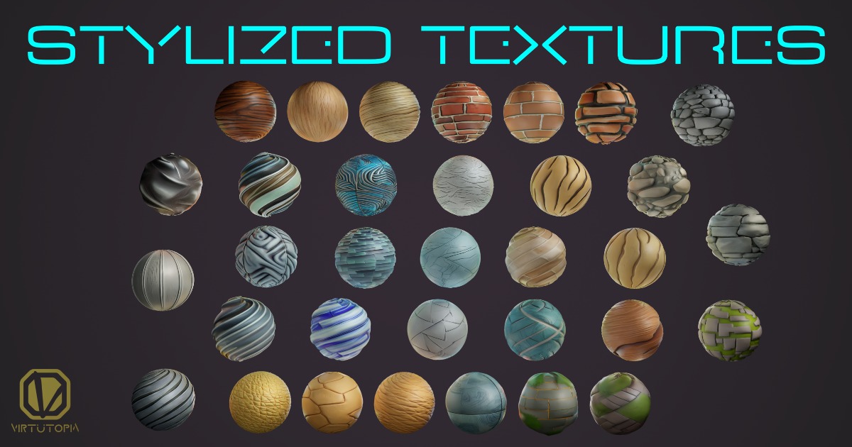 30+ Stylized PBR Textures V.1 | 2D Textures & Materials | Unity Asset Store