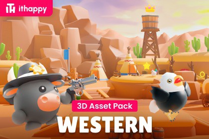 Location Western - Low Poly 3D Models Pack