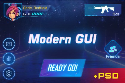 Modern RPG GUI Pack(+PSD)