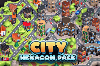 Stylized Hexagon City Pack (Modular)