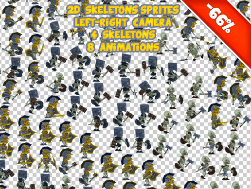 2D Skeletons Sprites | 2D Characters | Unity Asset Store