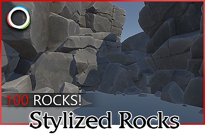 100 Stylized Modular Rocks