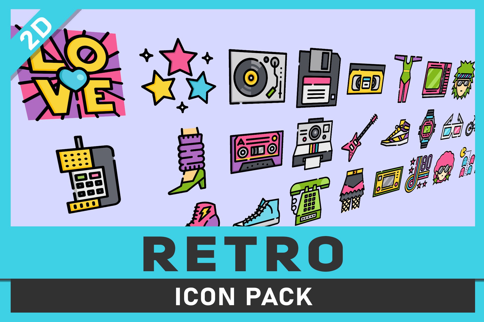 Retro Icon Pack | 2D Icons | Unity Asset Store