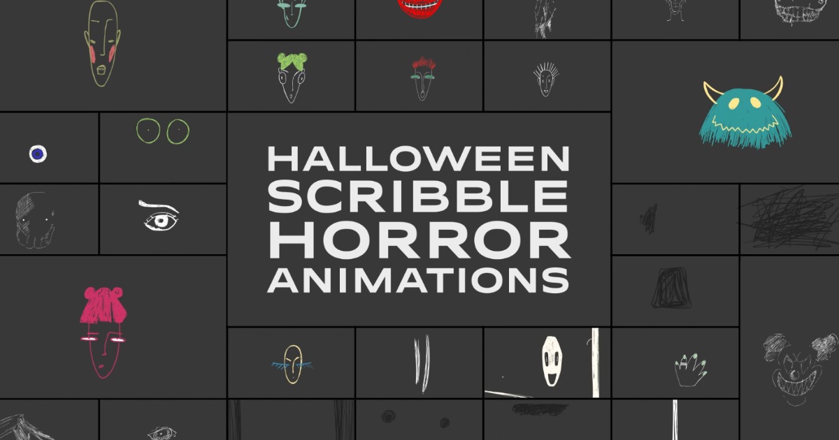 Helloween Scribble Horror Animations (08.09.22) | 2D Textures ...