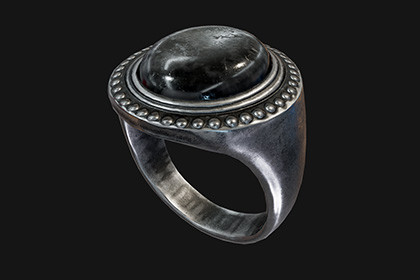 Dark Stone Ring 3D Model