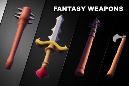 Low Poly Medieval & Fantasy Weapons