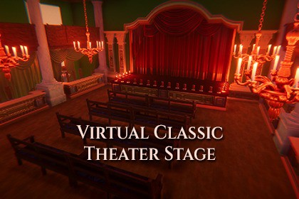 Virtual Classic Theater Stage 3D Model