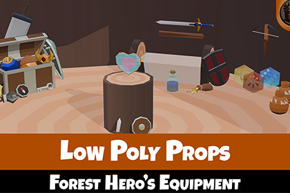 Low Poly Forest Hero's Equipment Pack