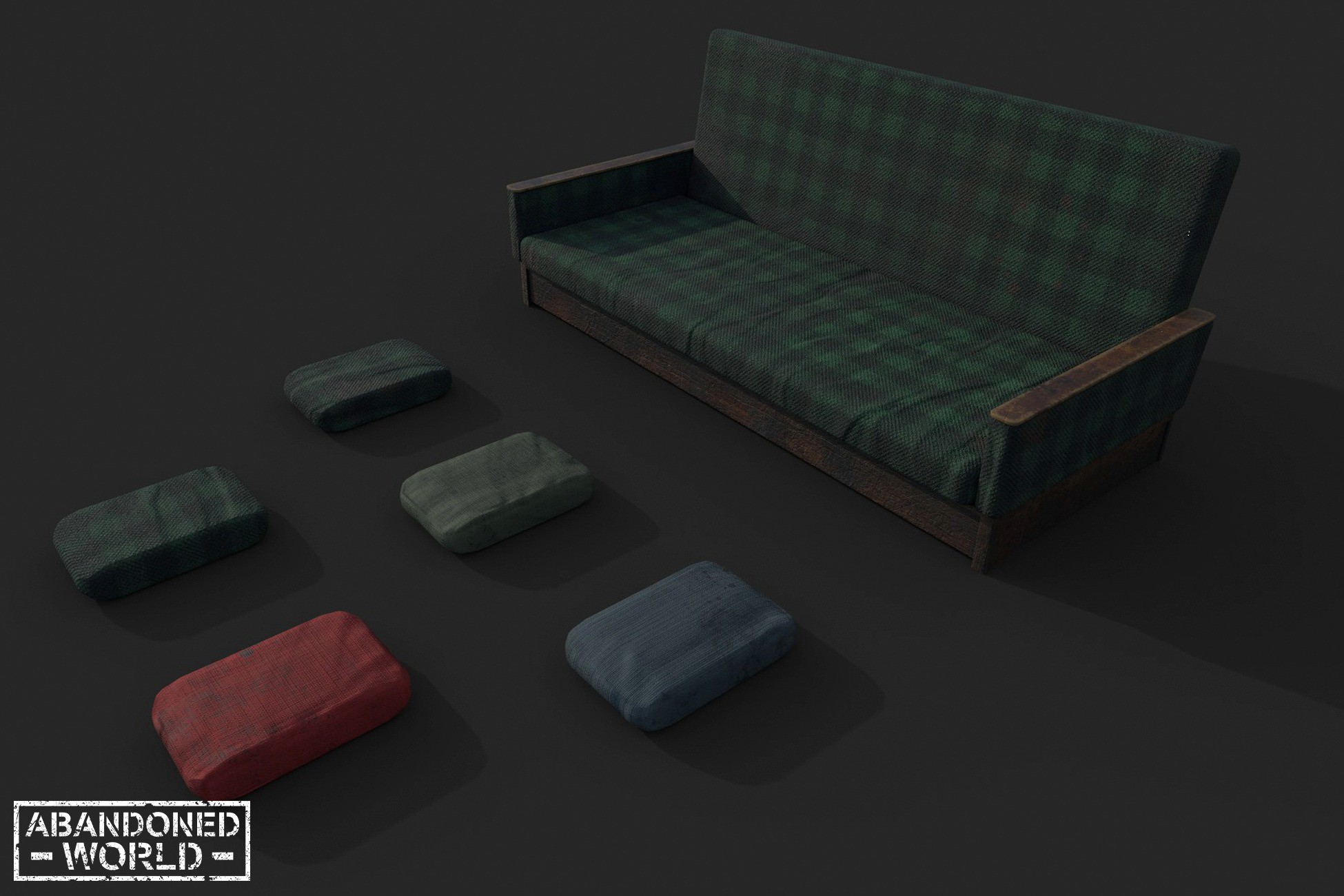 Unity Rendering Sofa Old Sofa | 3D Furniture | Unity Asset Store