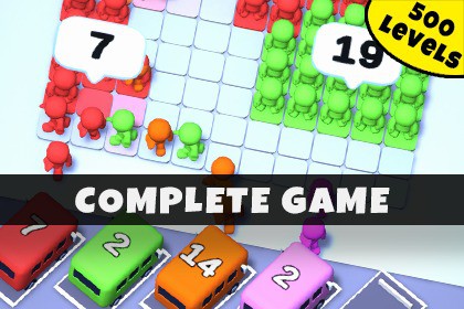 Bus Out Crowd Jam | 3D Puzzle Template + Editor