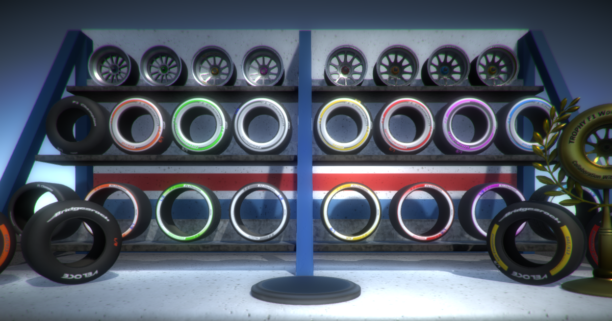 F1 Wheel Pack | 3D Land | Unity Asset Store