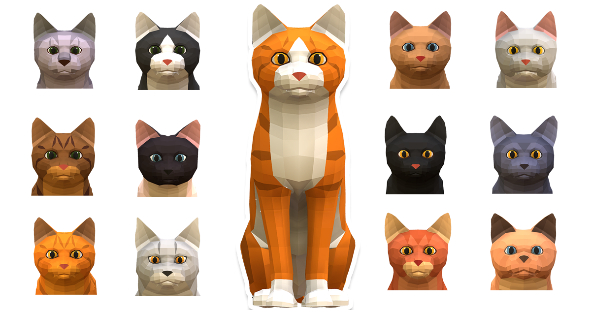 LowPoly Cats pack | 3D Animals | Unity Asset Store