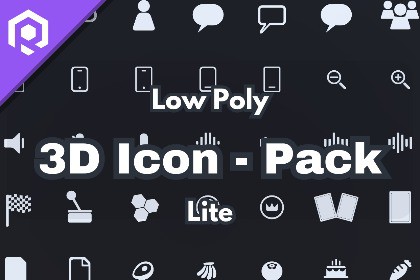 Low Poly 3D Icons - Pack Lite