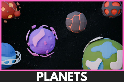 Low Poly Planets by Ake