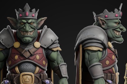 Stylized Goblin Character - King