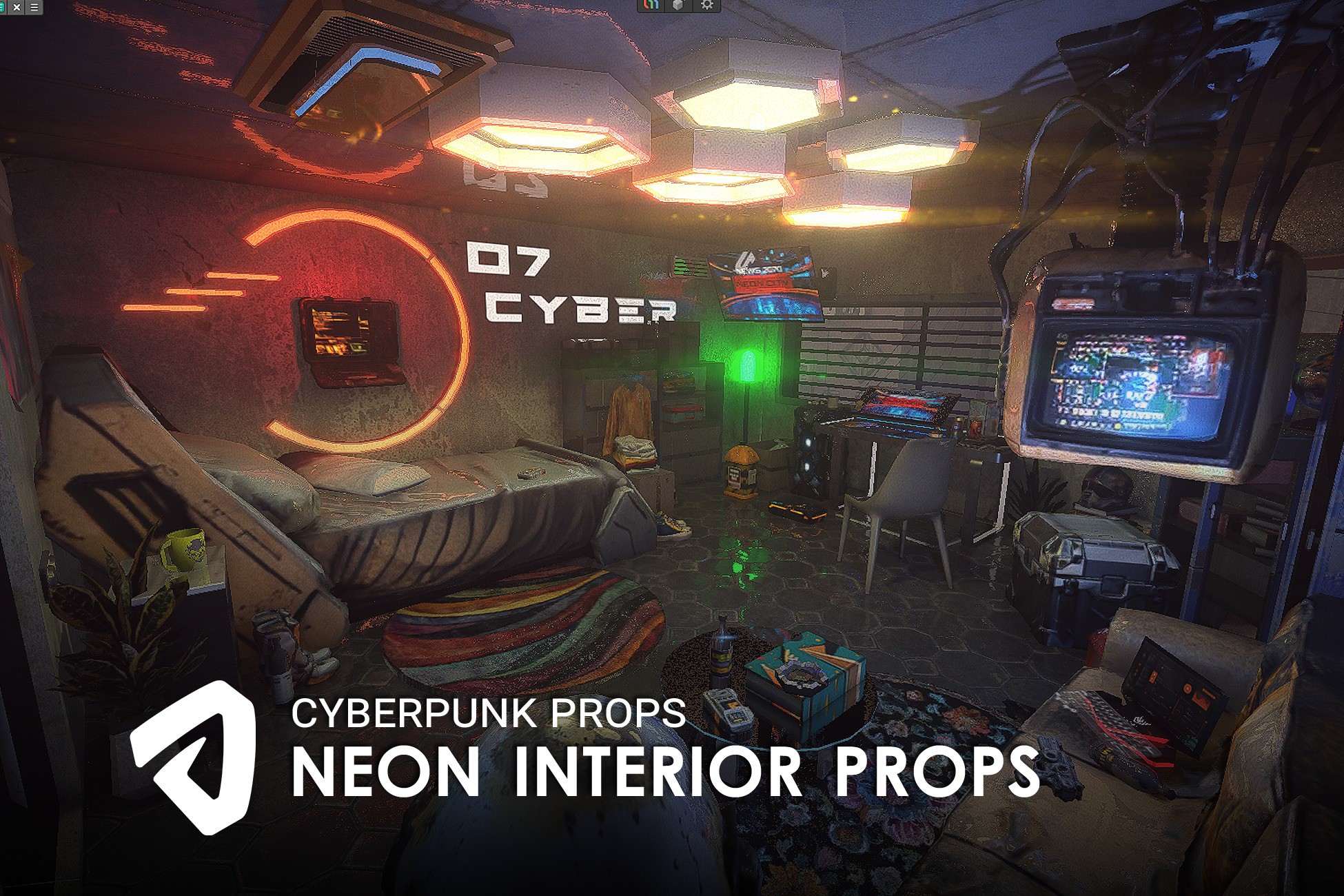 Neon Interior Props