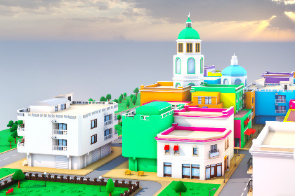 Modular Eastern City Low Poly Istanbul [Enterable Interior] [Desktop & Mobile]