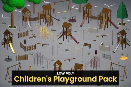 Low Poly Children's Playground Pack
