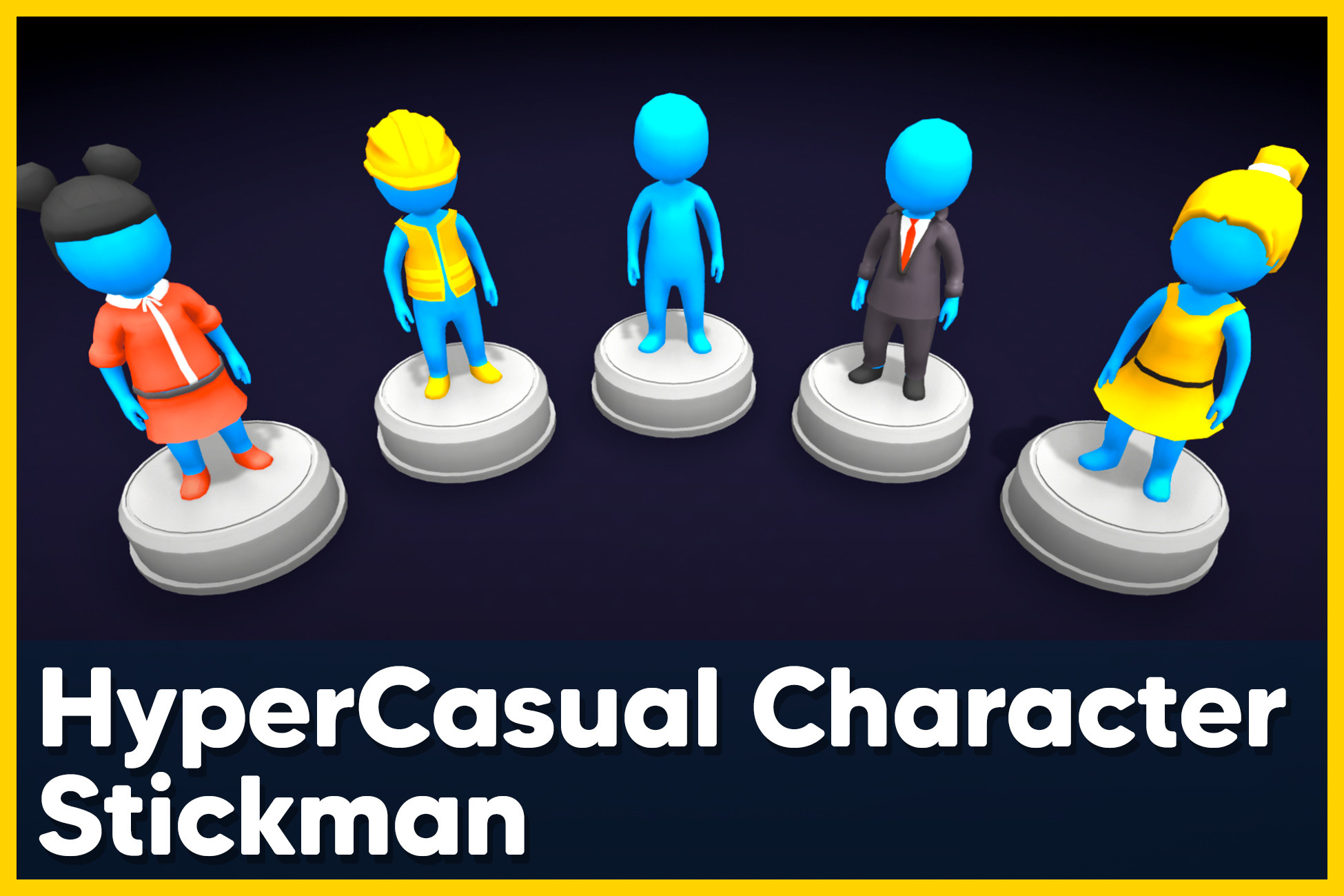 Unity Stick Men HyperCasual Character Stickman | 3D Humanoids | Unity Asset Store