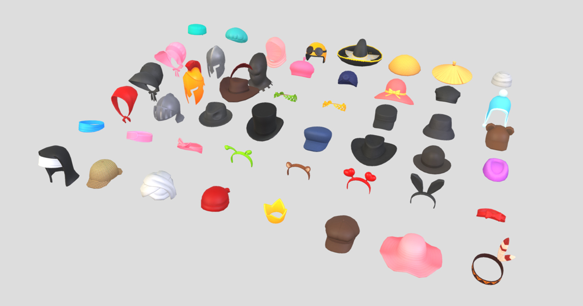 Cartoon Hats Pack Vol. 3 | 3D Clothing | Unity Asset Store