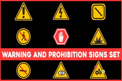 Warning and Prohibition Signs Set (09.06.25)
