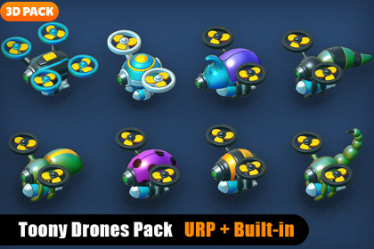 Toony Drones Pack (URP + Built-in)