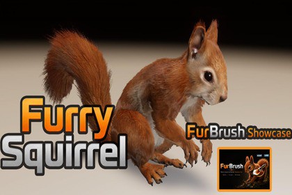 Furry Squirrel - FurBrush Showcase (URP + HDRP)