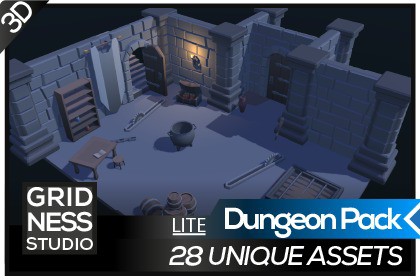 Lite Dungeon Pack - Low Poly 3D Art by Gridness