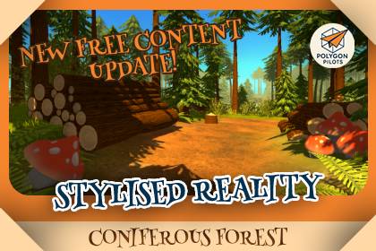 Stylised Reality: Stylized Coniferous Forest - Low Poly Nature Pack | URP