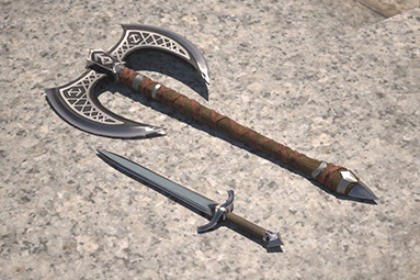Simple 3D Sword and Axe Free