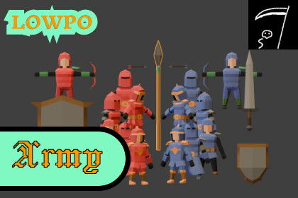LOWPO: Army Pack – Low Poly Medieval Soldiers