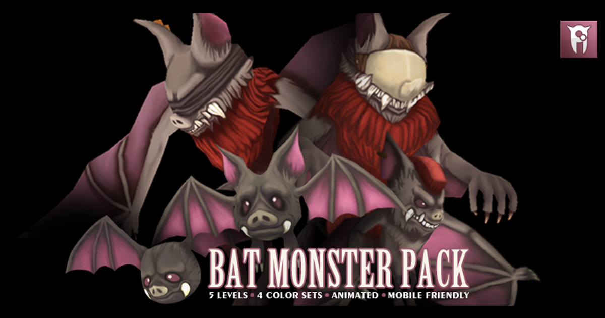 Bat Monster Pack | 3D Creatures | Unity Asset Store