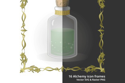 16 Antique & Alchemy Frames - Fantasy UI Icon Frames Mega Pack