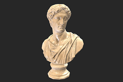 Antique Marble Bust Sculpture 3D Model Game-Ready