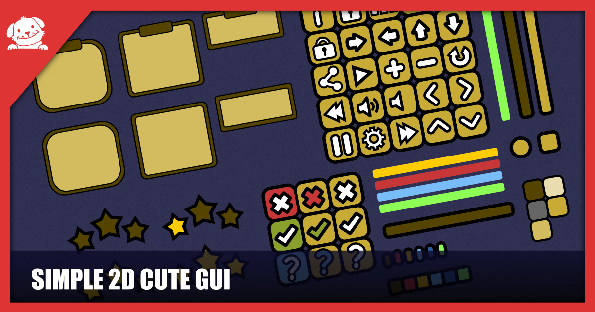 Simple Cute 2D GUI (With Source) | 2D GUI | Unity Asset Store