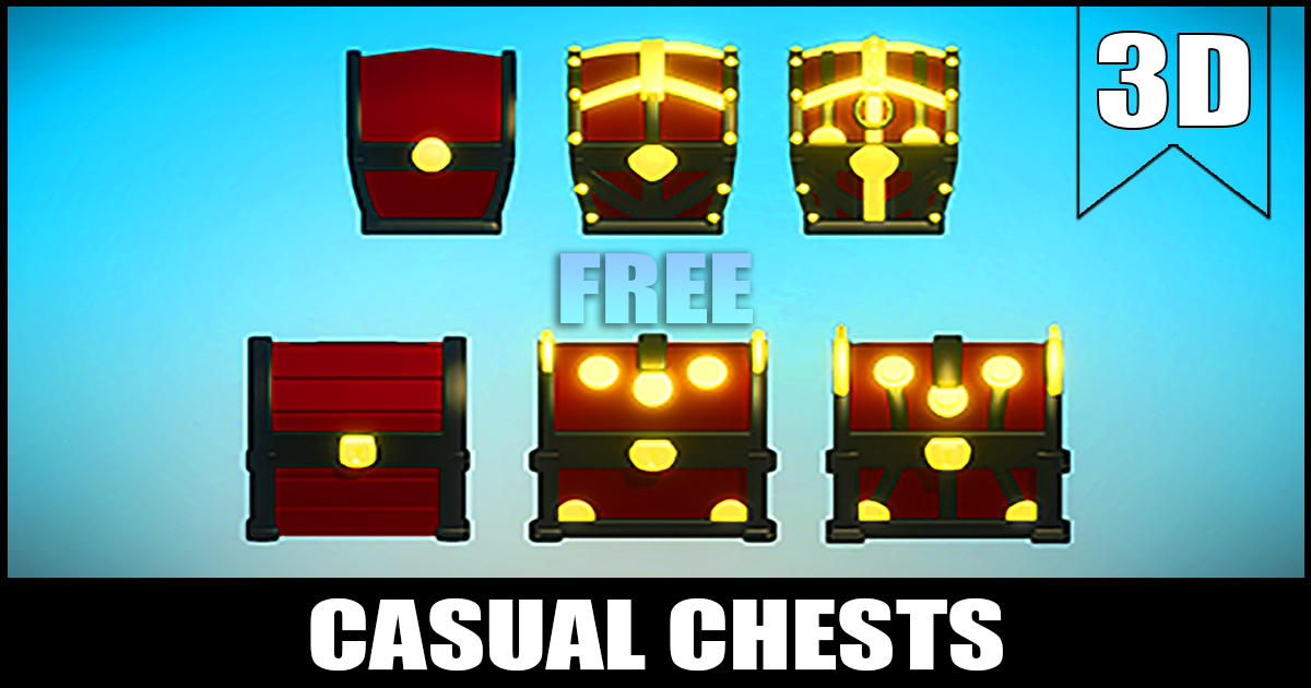 Lowpoly Casual Chests - Free | 3D Furniture | Unity Asset Store