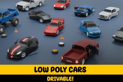 Drivable-Low Poly Cars Pack