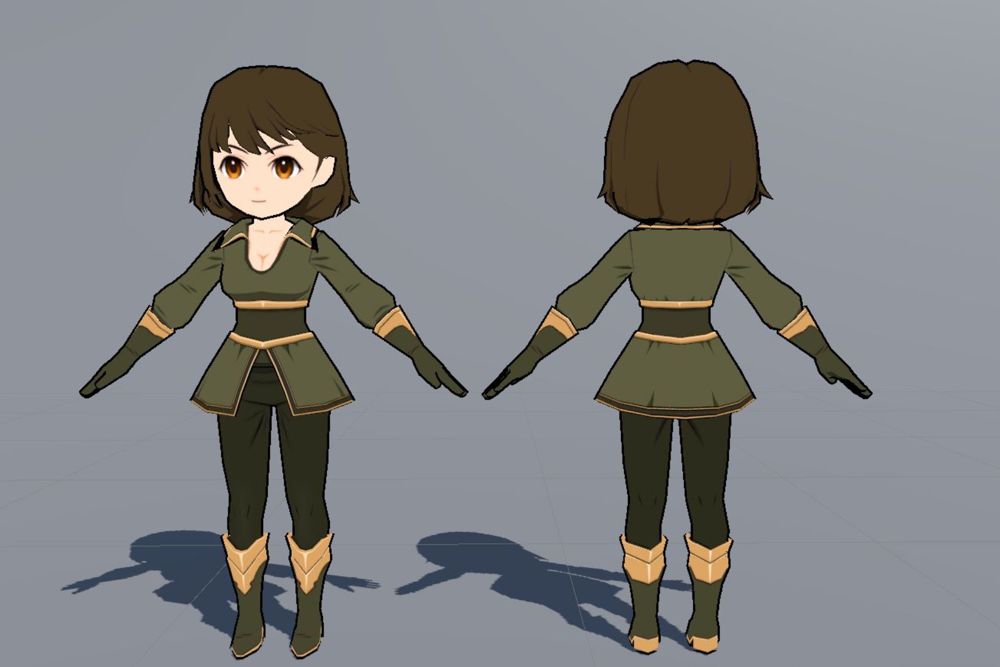Girl Unity 3D Anime Game _ Character Female | 3D 人形角色 | Unity Asset Store