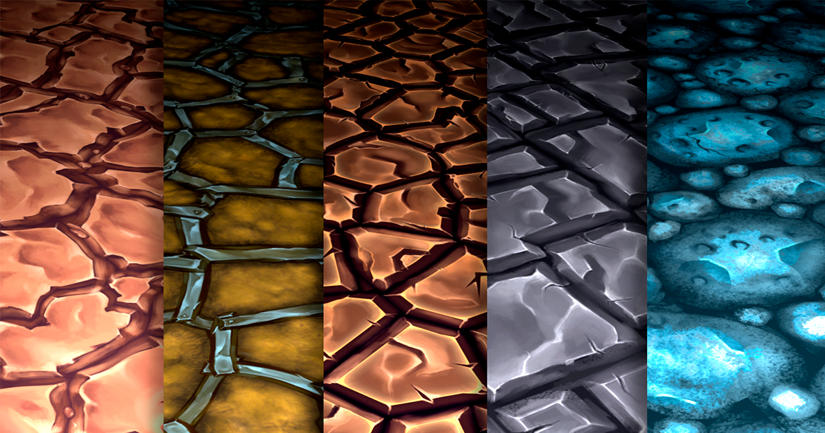 Texture Set Vol.31 Hand Painted Stone Tiles | 2D Tiles | Unity Asset Store