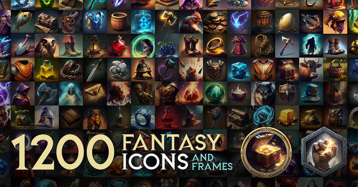 Command Icon Fantasy Fantasy Icons and Frames | 2D Icons | Unity Asset Store