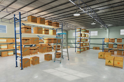 Warehouse Interior Scene