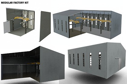 Modular Factory Kit - Scalable Low Poly Warehouse