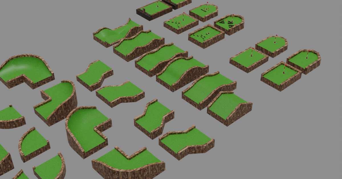 Course Module Tiles Mini Golf Course Tiles | 3D Environments | Unity Asset Store