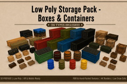 Low Poly Storage Pack - Boxes & Containers