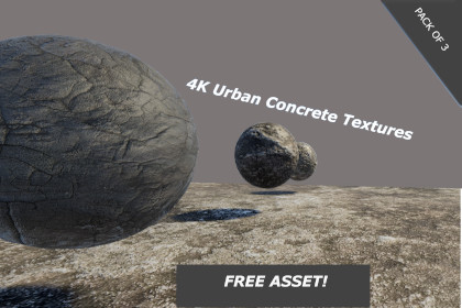 Free 4K Concrete Texture sample Pack (URP & Built-In)