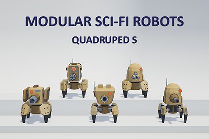 Modular Sci-Fi Robots - Quadruped S