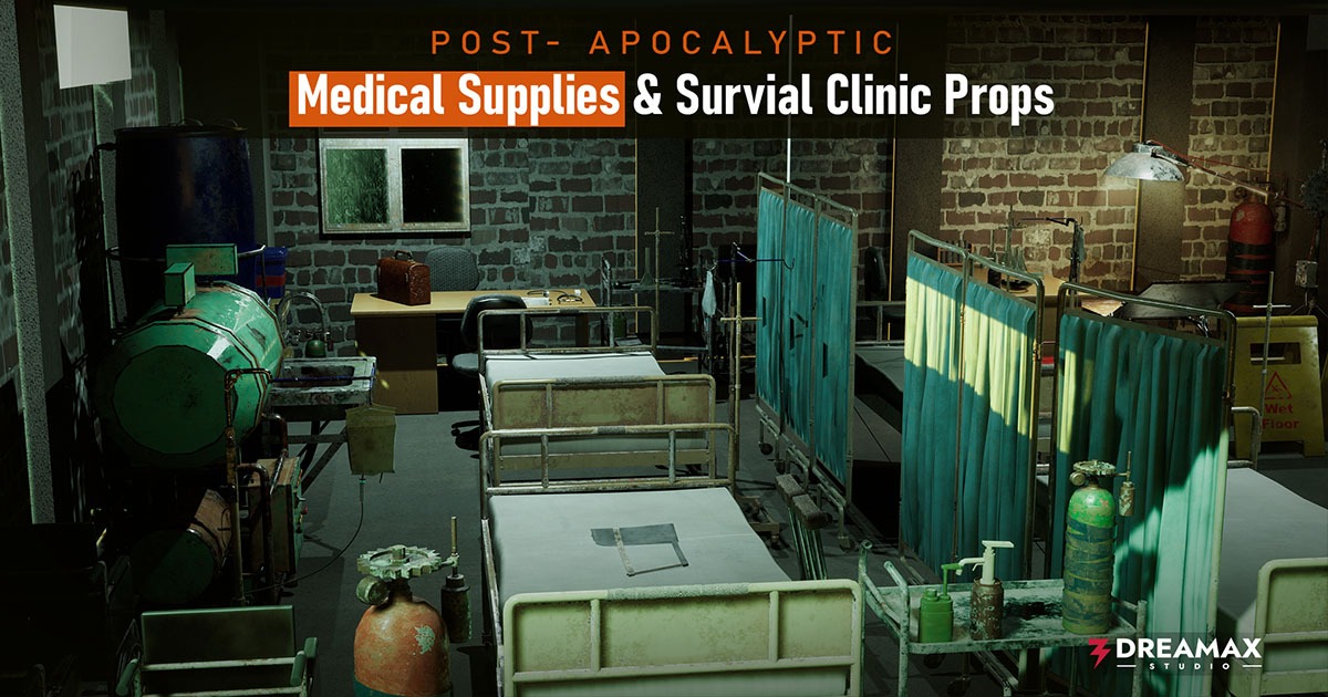 Post-Apocalyptic Medical Supplies & Survival Clinic Pack Vol. 2 | 3D ...