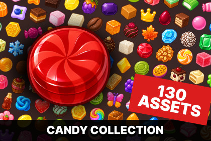 Candy Sweets Gummies Desserts Puzzle Rewards Icons Pack
