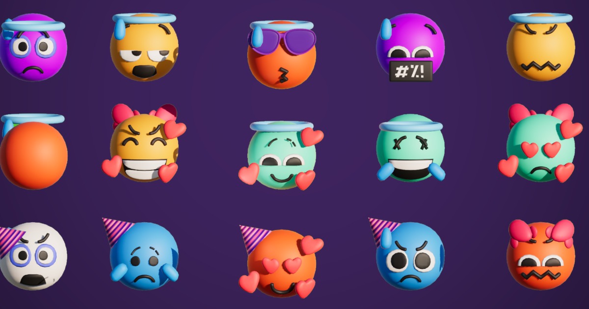 Emote Texture Unity 3D EMOTICONS INFINITE CUSTOM CHARACTERS COLLECTION | 3D Characters ...