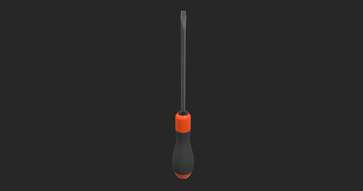 Realistic Flathead Screwdriver - 3D Model | 3D Props | Unity Asset Store